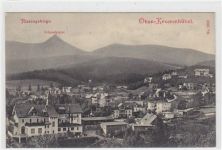 Ober-Krummhübel - Karpacz / Kreis Hirschberg - Jelenia Góra im Riesengebirge. Schneekoppe im Hintergrund. Karte beschrieben Gute Erhaltung.