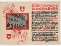 Saalfeld mit Hotel Anker ungelaufen Gute Erhaltung.