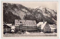 Kloster Ettal mit Hotel Ludwig der Bayer im Winter ungelaufen Gute Erhaltung.