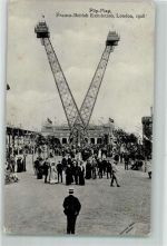 London Franco-British Exhibitation Amusement Park Filp-Flap Karussell Volksfest Gewerbeausstellung 1908