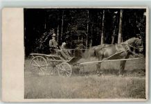 Privatfoto AK Kutsche Gebrauchsspuren