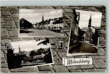 95213 W8660 Münchberg , Oberfr - Kirche Dorfstraße Stadtwappen