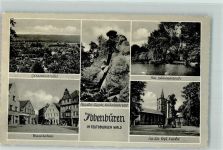 49477 W4530 Ibbenbüren - Schwanenteich Schwäne Marktplatz Dörenther Klippen Ev. Kirche