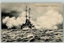 S.M.S. Deutschland Kaiser Salut AK Marine WK I