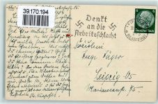 Wandervögel WK II Stempel: Denkt an die Arbeitsschlacht Sachse-Schubert, M. 1934