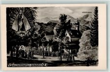 83730 W8165 Birkenstein Künstlerkarte Wallfahrtskapelle Wendelstein Madonnenfigur