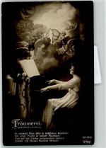Frau Träumerei Vers Poesie / Liebe Verlag Amag Serie 62135-2 Klavier 1919 Foto AK