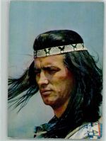 Nr. R 1 May, Karl Winnetou II. Teil Pierre Brice AK Filmszene