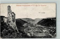 72805 W7414 Lichtenstein , Württ 1913 Gebrauchsspuren Schloss mit Honauertal