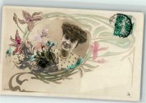 Jugendstil 1909 Fotomontage AK