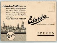 W2800 Bremen Eduscho Lieferung frei Haus Bestellkarte Kaffeewerbung