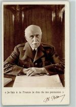 Philippe Petain Marschall von Frankreich Militär Frankreich KEINE AK