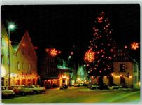 91257 W8570 Pegnitz - Marktplatz Weihnachtsbaum Weihnachtsbeleuchtung Winter