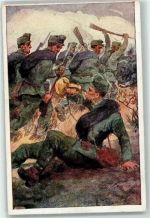 Nr. 355 Hornist selbst schwer verwundet WK I Kriegsfürsorgeamt Künstlerkarte