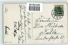 Blumenvase Pfingsten Flieder 1914 Prägedruck