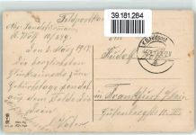 Kinder mit Blütenzweige AK Geburtstag 1917