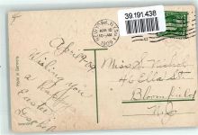 Prägedruck Easter Greetings Kind Küken Korb mit bunten Eiern Litho AK Osterei 1909 Gebrauchsspuren