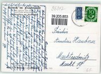 96317 W8640 Kronach , Oberfr Künstlerkarte Am Steinwehr sign. S. Freytag