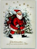 rote Mantel AK Weihnachtsmann 1964