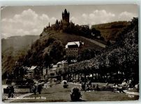 56812 W5590 Cochem Gebrauchsspuren Moselpromenade Burg