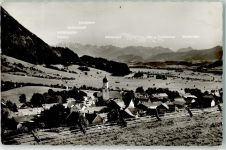 87549 W8977 Rettenberg , Oberallgäu - Landpoststempel Pfarrkirche St. Stephan Schofalpen Bieberkopf Elfer- und Zwölferkopf