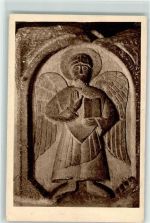 06507 O4305 Gernrode , Harz - Stiftskirche St. Cyriaci Alter Taufstein