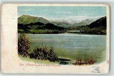 87509 W8970 Immenstadt i. Allgäu 1909 Gebrauchsspuren Alpsee mit Blick auf Bühl