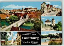 89312 W8870 Günzburg Gebrauchsspuren Schloß Schwimmbad Wasserrutsche Stadt-Turm