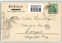 72070 W7400 Tübingen 1903 Künstlerkarte Hohen Tübingen sign.