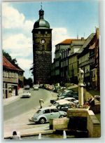 96215 W8620 Lichtenfels , Bay - Am Oberen Turm Brunnen VW Käfer Auto