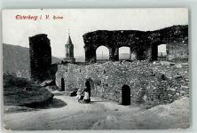 07985 O6603 Elsterberg , Vogtl Gebrauchsspuren RuineKind mit Puppenwagen