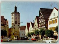 89312 W8870 Günzburg - Marktplatz Stadttor VW-Käfer Fachwerkhaus