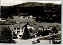 94249 W8373 Bodenmais Foto AK Hotel Cafe Waldeck Oldtimer