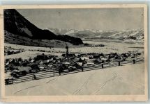 87549 W8977 Rettenberg , Oberallgäu - Pfarrkirche St. Stephan Winter