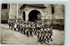 73479 W7090 Ellwangen Jagst Foto AK Knabenkapelle Kinder Musik Trommel Trompete Tuba Uniform