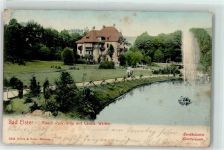 08645 O9933 Bad Elster 1908 - Albert Park Villa mit Carola Weiher Fontäne