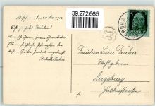 Passepartout Landschaft Birke AK Pfingsten 1912 Prägedruck