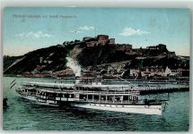 W5400 Ehrenbreitstein Raddampfer Frauenlob Burg Rheinschiff