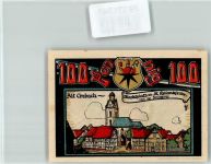 34497 W3540 Korbach Geldschein Notgeld Gutschein 100 Pfennig Marktplatz Kilianskirche