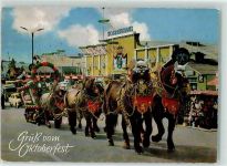 W8000 München Wiesn , Festgespann , Brauereigespann , Bier Oktoberfest