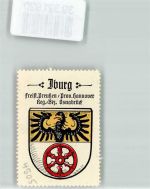 49186 W4505 Bad Iburg - Vignette Wappen Freist. Preußen Prov. Hannover Reg. Bez. Osnabrück