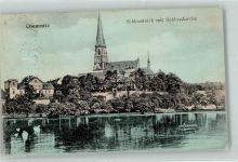 09111 O9000 Chemnitz , Sachs 1908 - Schloßkirche Schloßteich Schwäne