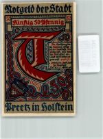 24211 W2308 Preetz , Holst Geldschein Notgeld 50 Pfennig