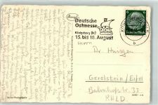 Königsberg Kaliningrad Deutsche Ostmesse DOK 1937 Werbestempel WK II