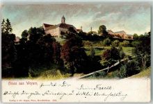 83626 W8155 Weyarn 1902 Lithographie Kirche St.Peter und Paul