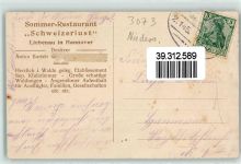 31618 W3073 Liebenau , Kr Nienburg, Weser - Sommer Gasthaus Schweizerlust Bahnpost Zug Nr. 145