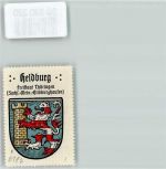 98663 O6112 Heldburg Vignette Wappen Kaffee Hag Löwe Zinnenturm