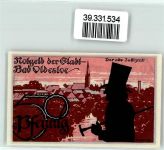 23843 W2060 Bad Oldesloe Geldschein Notgeld 50 Pfennig Der alte Justizrat Histor. Badewanne
