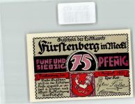 16798 O1432 Fürstenberg , Havel Geldschein Notgeld Gutschein 75 Pfennig Sanatorium
