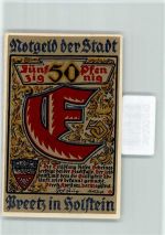 24211 W2308 Preetz , Holst Geldschein Notgeld 50 Pfennig